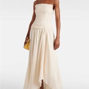 STAUD Hightide Strapless Dress